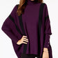 Alfani Suéter Poncho Listrado Petite Feminino Roxo Escuro Tamanho Petit
