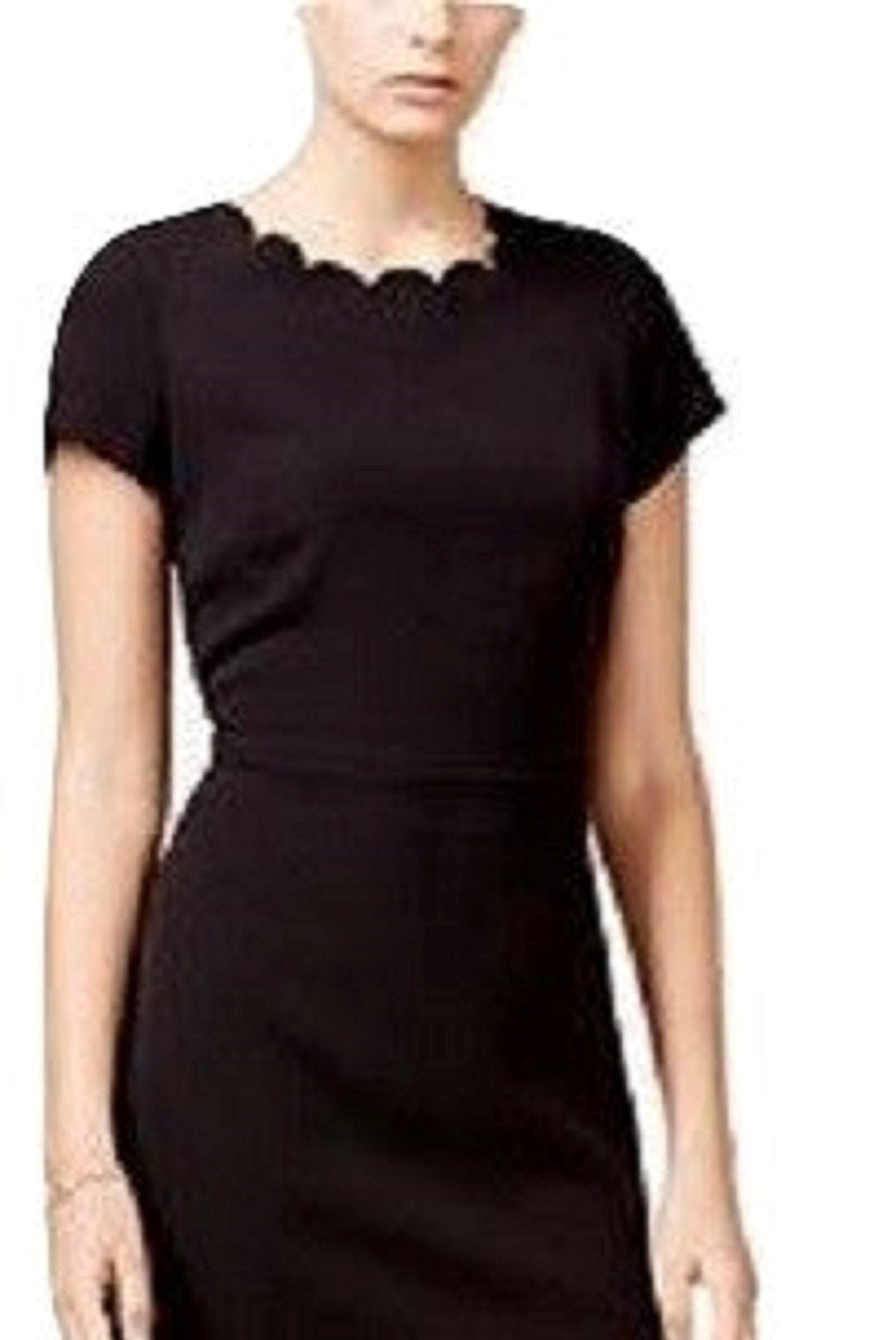 Vestido tubinho recortado feminino Maison Jules, preto, tamanho 10
