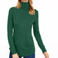Blusa de gola alta feminina Maison Jules, verde, tamanho grande