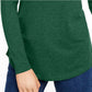 Blusa de gola alta feminina Maison Jules, verde, tamanho grande