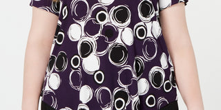 Camiseta estampada plus size feminina Alfani roxa tamanho 1X