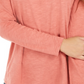 Blusa feminina de manga comprida e gola redonda, tamanho grande, laranja, estilo &amp; co