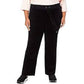 Calça de veludo feminina Charter Club, preta, tamanho pequeno, pequeno, pequeno