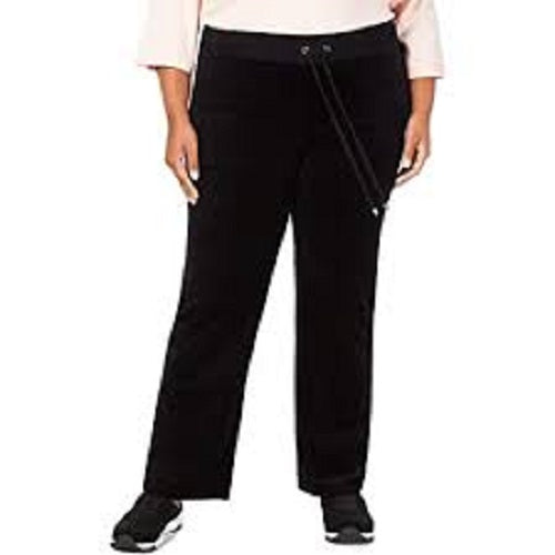 Calça de veludo feminina Charter Club, preta, tamanho pequeno, pequeno, pequeno