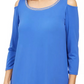 JM Women's Collection Top com ombros descobertos e detalhes em preto, tamanho pequeno