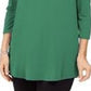 JM Collection Top Feminino com Ombros De fora e Enfeites Verde Tamanho Pequeno