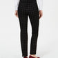 Calça feminina Charter Club Cambridge Windowpane-Print Slim Leg, preta, tamanho 4