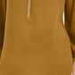 Blusa feminina plissada nas costas, tamanho grande, dourada, coleção JM