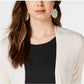 Cardigan feminino longo de malha com frente aberta Maison Jules, bege, tamanho XX-G