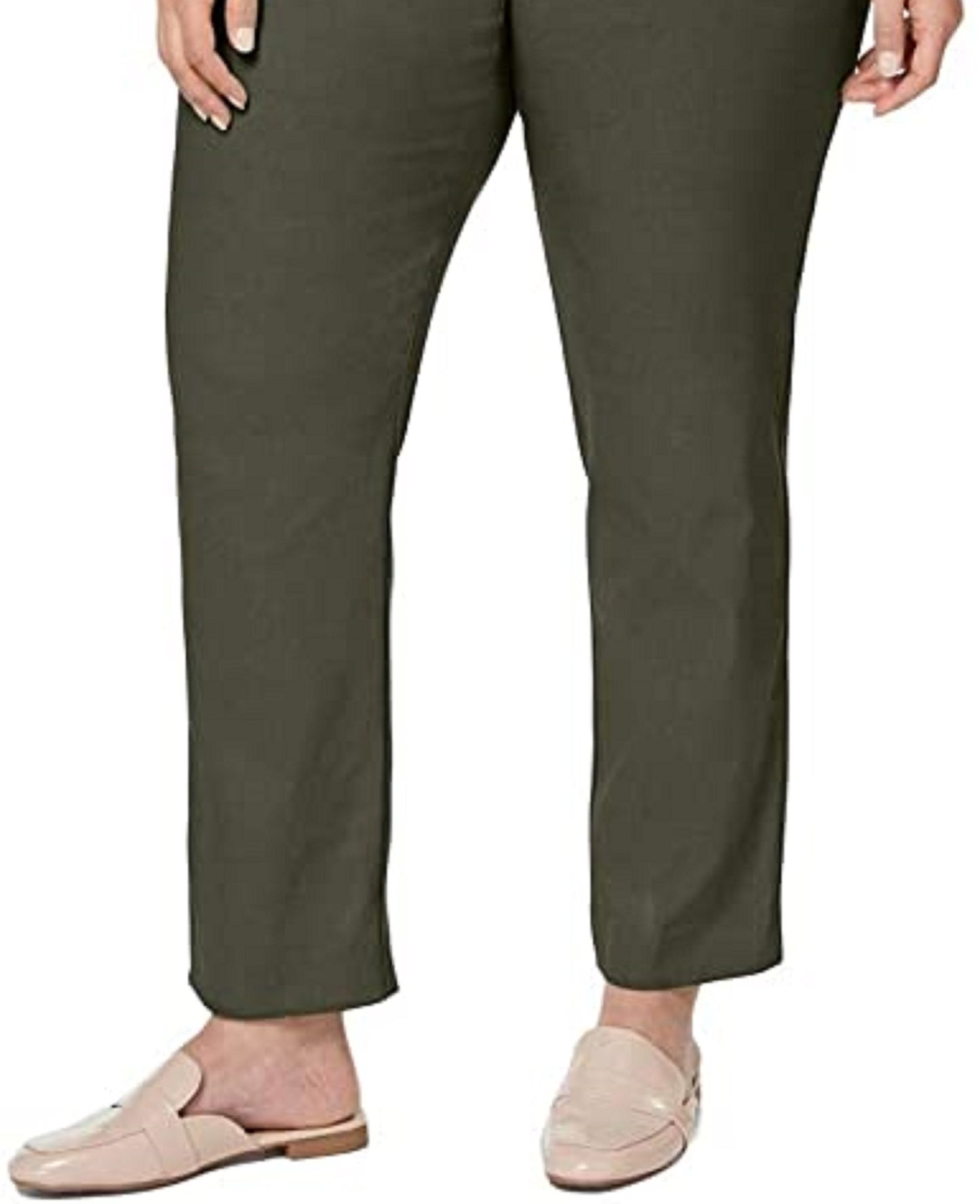 Calças femininas Charter Club verde-escuro tamanho 6