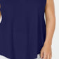 JM Collection Regata feminina com recortes embelezados, azul, tamanho pequeno