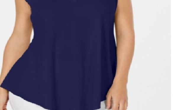 JM Collection Regata feminina com recortes embelezados, azul, tamanho pequeno