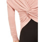 Bar III Women's Wear 2 Ways Twist Suéter Rosa Tamanho Médio