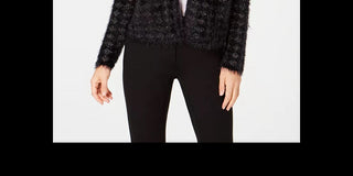 Cardigan Feminino Alfani Eyelash Preto Tamanho Pequeno Médio