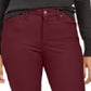 Calça jeans feminina Lexington reta Charter Club, tamanho 10, vinho