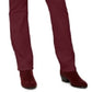 Calça jeans feminina Lexington reta Charter Club, tamanho 10, vinho