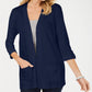 Karen Scott Cardigan feminino de algodão aconchegante, azul marinho, tamanho pequeno
