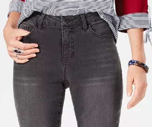 Calça jeans skinny feminina Power Sculpt Curvy-Fit, preta, tamanho 4, da Style &amp; Co