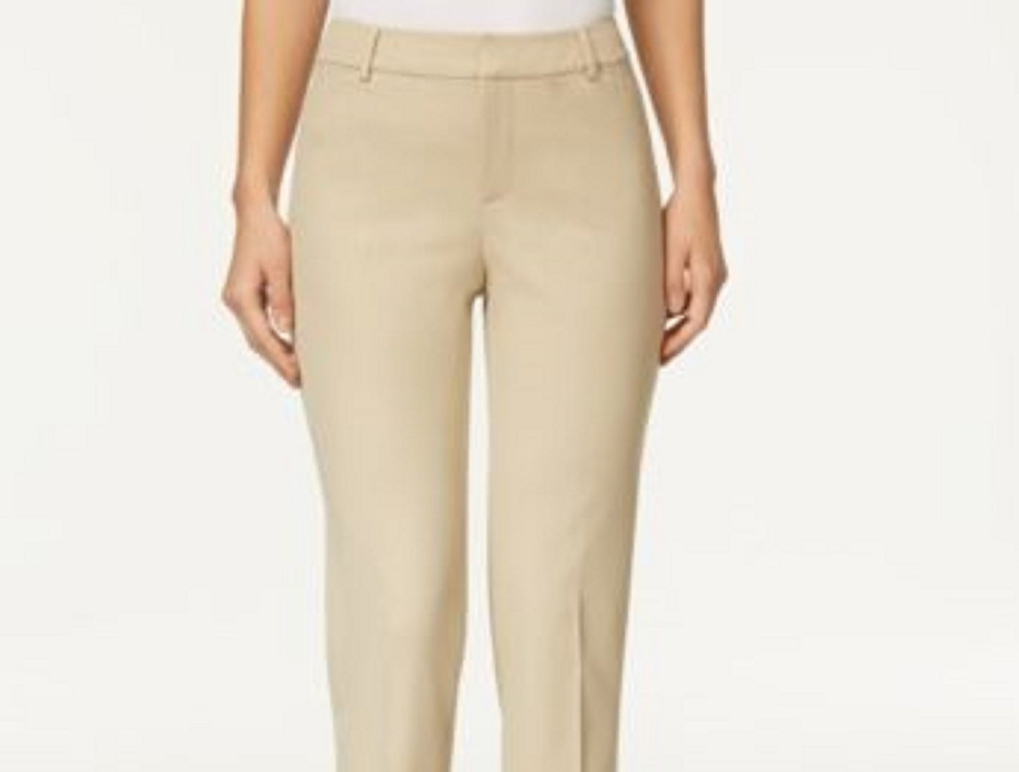 Calça feminina Charter Club Newport Tummy-Control Slim-Fit, bege, tamanho 4