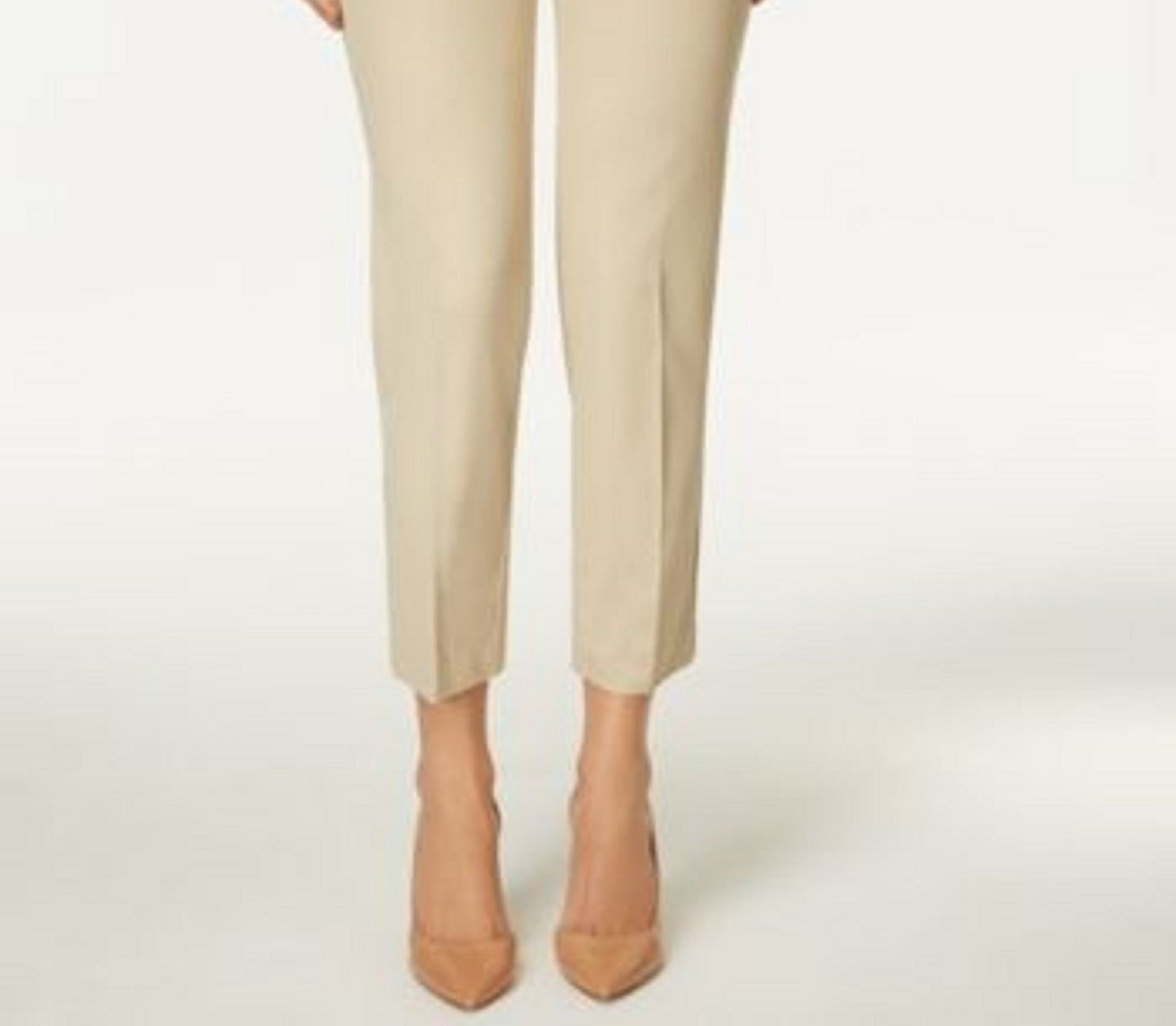Calça feminina Charter Club Newport Tummy-Control Slim-Fit, bege, tamanho 4