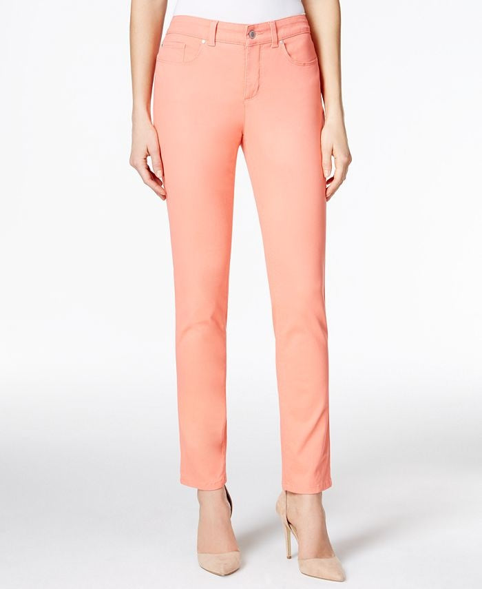 Calça jeans skinny feminina Charter Club Bristol, laranja, tamanho 16