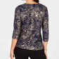 Blusa Jacquard Feminina JM Collection Preta Tamanho Grande