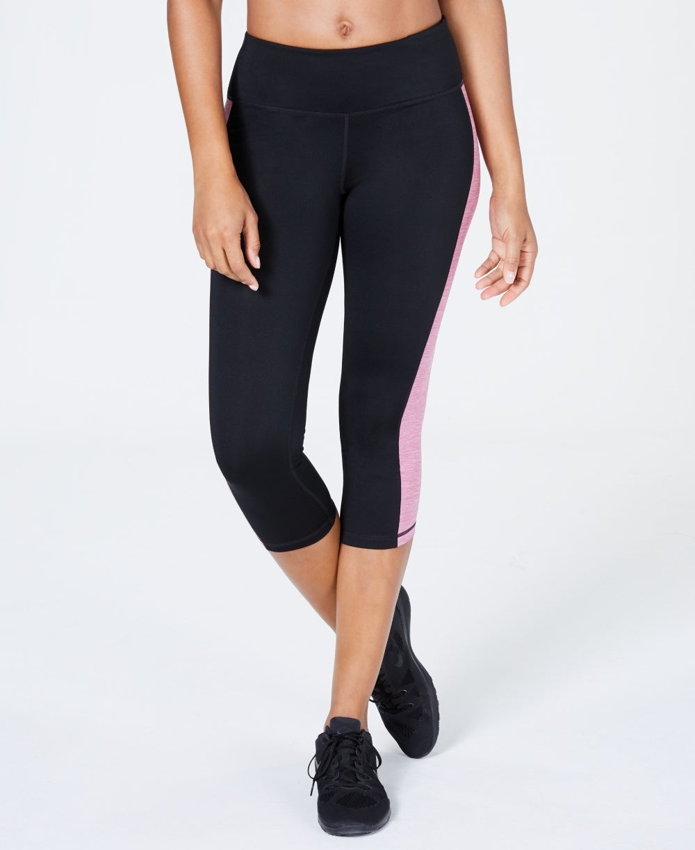 Leggings esportivas cropped femininas Ideology, rosa, tamanho X-S