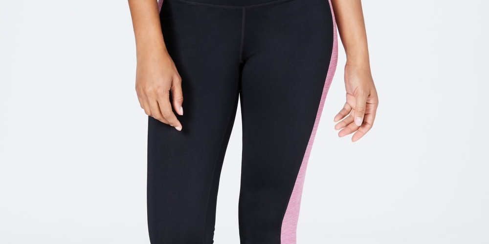 Leggings esportivas cropped femininas Ideology, rosa, tamanho X-S