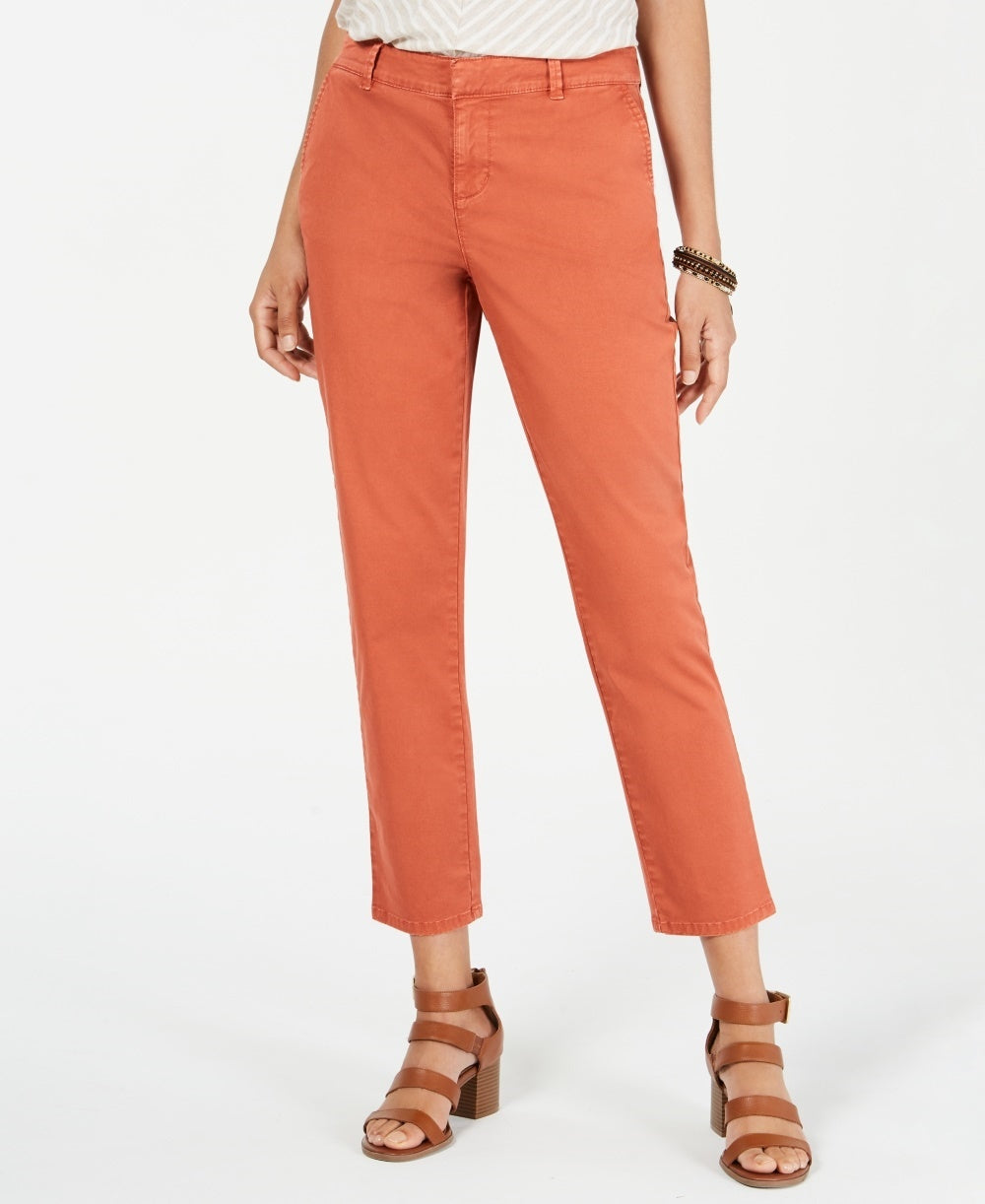 Calça Chino Feminina Style &amp; Co Laranja Tamanho 6