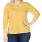 Cardigan feminino texturizado de lurex Charter Club, tamanho dourado, tamanho extrapequeno