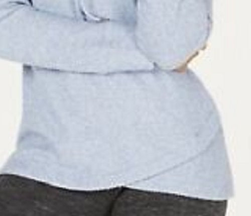 Blusa feminina Ideology com decote careca e bainha tulipa, azul, tamanho pequeno