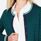 Cardigan estampado feminino Charter Club, azul, tamanho pequeno