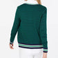 Cardigan feminino estampado pequeno Charter Club azul tamanho 44