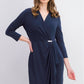 Vestido envelope falso feminino Charter Club Hardware azul tamanho pequeno
