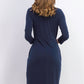 Vestido envelope falso feminino Charter Club Hardware azul tamanho pequeno