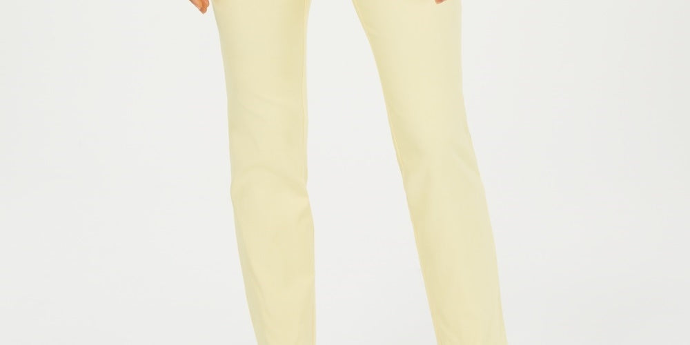 Charter Club Cambridge Skinny Pull On Tummy Control Short Feminino Amarelo Tamanho 18