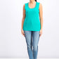 Karen Scott Top Feminino com Acabamento em Tachas e Gola Escada Verde Tamanho X-G