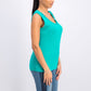 Karen Scott Top Feminino com Acabamento em Tachas e Gola Escada Verde Tamanho X-G