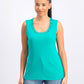 Karen Scott Top Feminino com Acabamento em Tachas e Gola Escada Verde Tamanho XXG