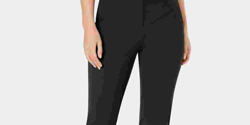 Calça skinny feminina Alfani de cintura alta, preta, tamanho 8