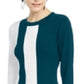 Vestido suéter feminino com blocos de cores da INC International Concepts, verde, tamanho pequeno, médio