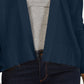 Cardigan aberto de malha texturizada feminino Charter Club, azul, tamanho grande