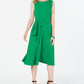 Vestido midi feminino Charter Club com amarração na cintura, verde escuro, tamanho pequeno