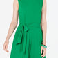 Vestido midi feminino Charter Club com amarração na cintura, verde escuro, tamanho pequeno