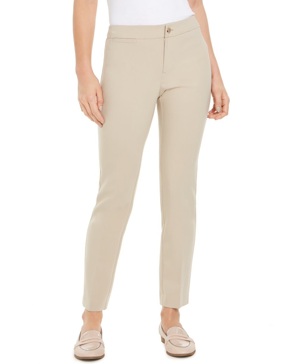 Calça reta feminina Charter Club Newport bege tamanho 8