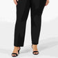 Calça reta plus size feminina Charter Club, preta, tamanho 18W