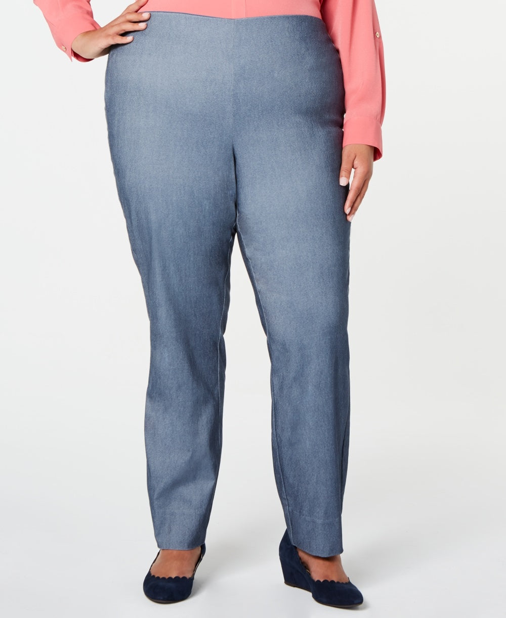 Calça skinny feminina Charter Club Tummy Control, tamanho pequeno, azul