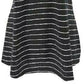 Blusa listrada com decote em V feminina Maison Jules, preta, tamanho pequeno