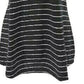 Blusa listrada com decote em V feminina Maison Jules, preta, tamanho extragrande