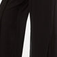 Calça feminina texturizada com amarração na cintura e pernas largas, preta, tamanho grande